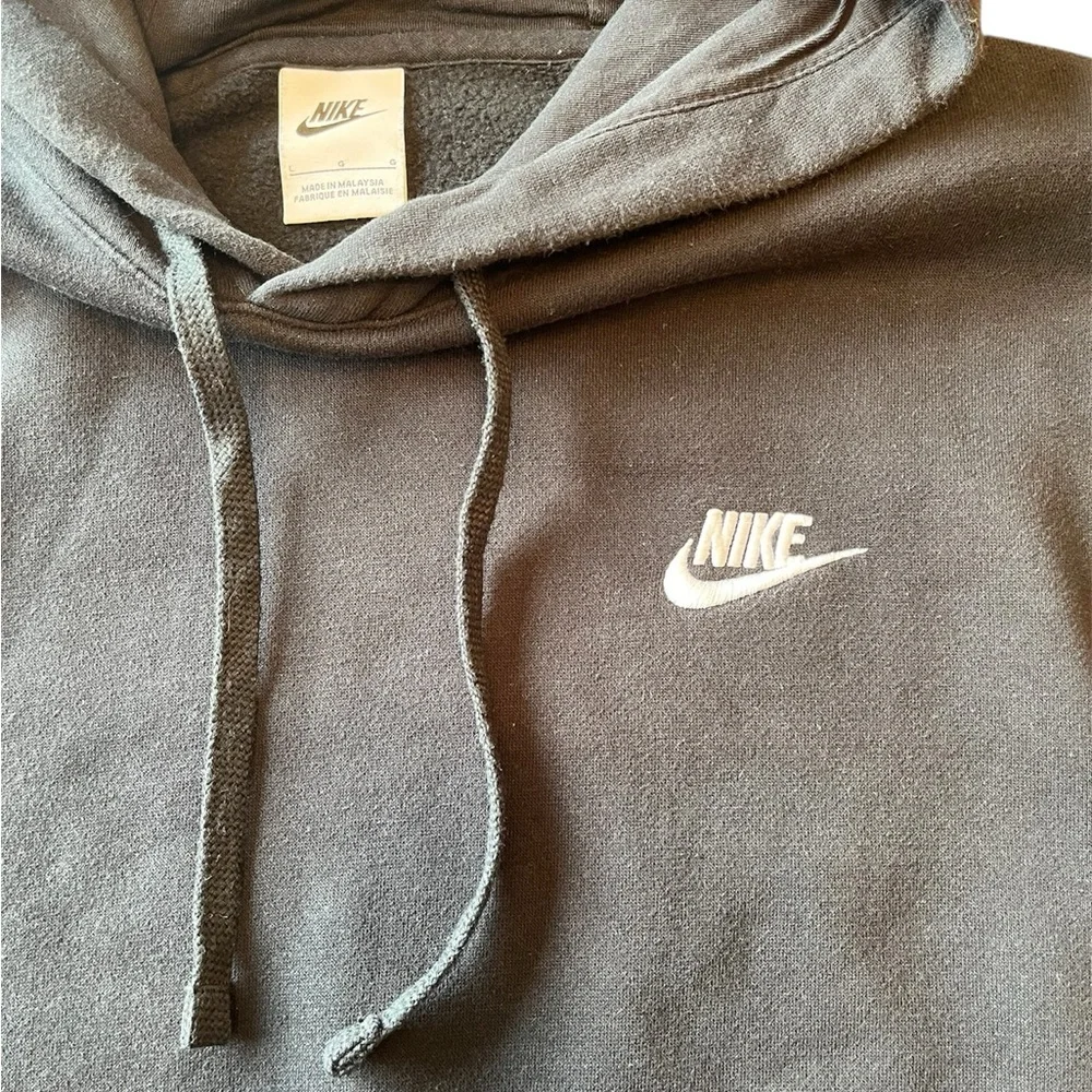 Nike Sportswear Club Fleece Hoodie Black Size L - Picture 10 of 15